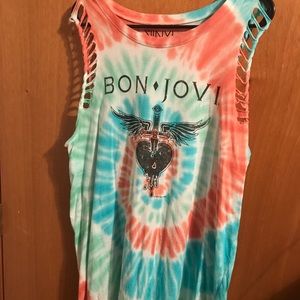 Bon Jovi tie dye tank